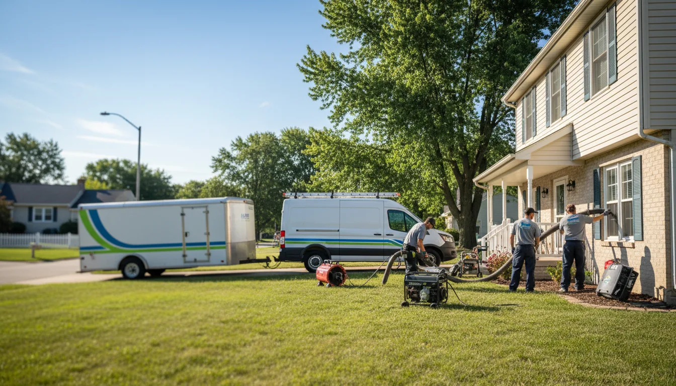 Flooded Basement Restoration And Cleanup With Repair in Maryville, IL near me